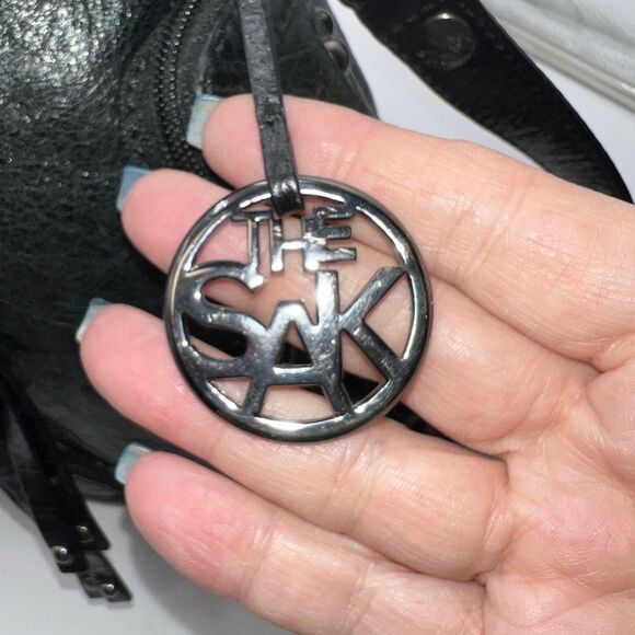 The Sak Black Leather and Silver Hardware Convertible Crossbody - Picture 9 of 12